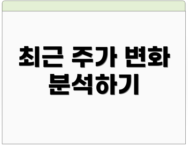 최근 주가 변화 분석하기
