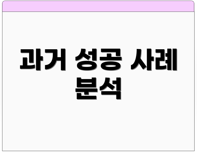 과거 성공 사례 분석