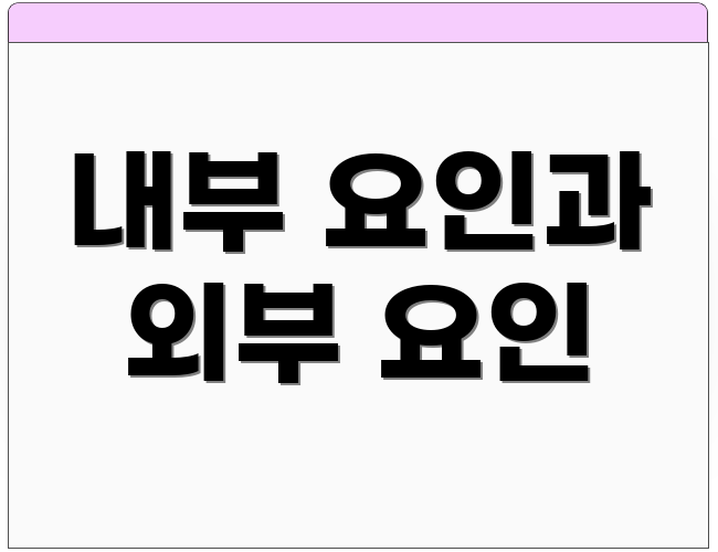내부 요인과 외부 요인