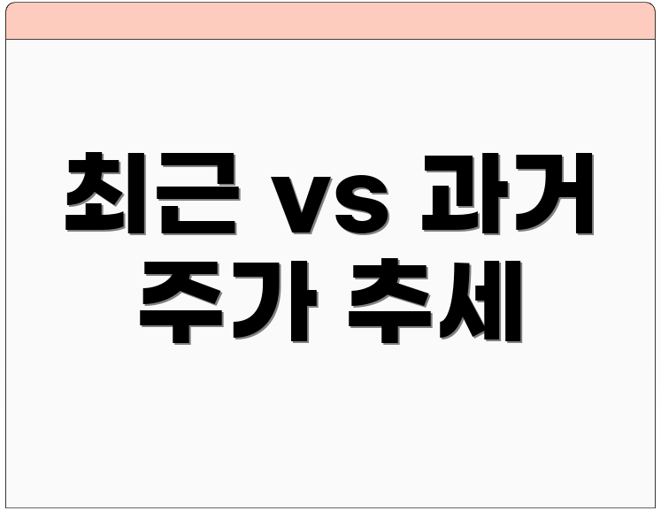 최근 vs 과거 주가 추세
