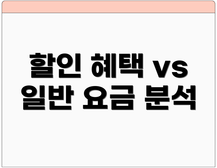 할인 혜택 vs 일반 요금 분석