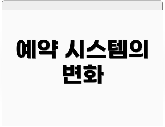 예약 시스템의 변화