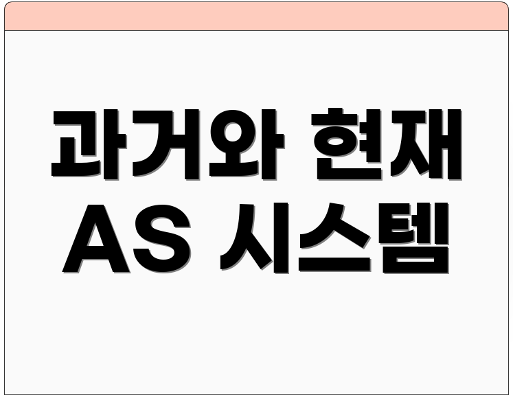 과거와 현재 AS 시스템