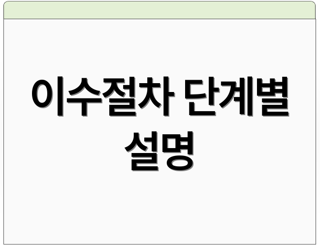 이수절차 단계별 설명