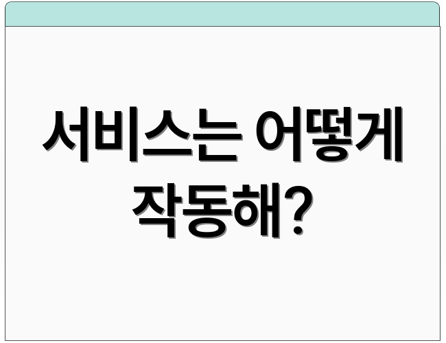 서비스는 어떻게 작동해?