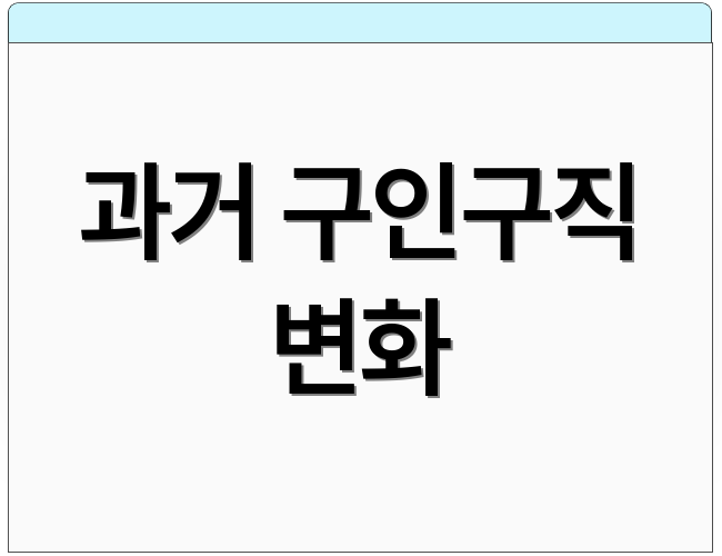 과거 구인구직 변화