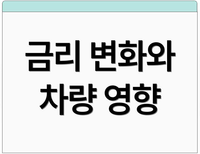 금리 변화와 차량 영향