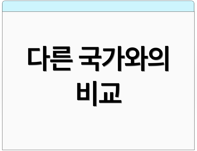다른 국가와의 비교