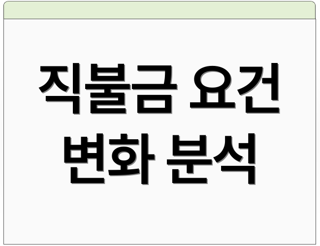 직불금 요건 변화 분석