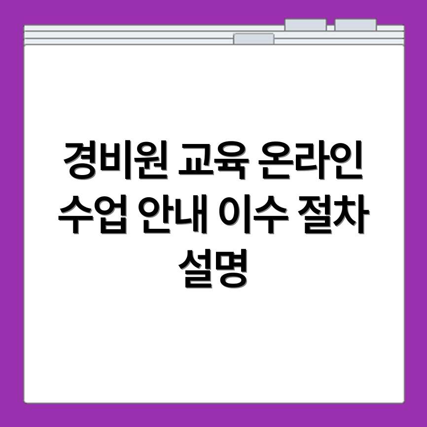 경비원신임교육 이수 절차와 온라인 수업 가능한 교육기관 소개