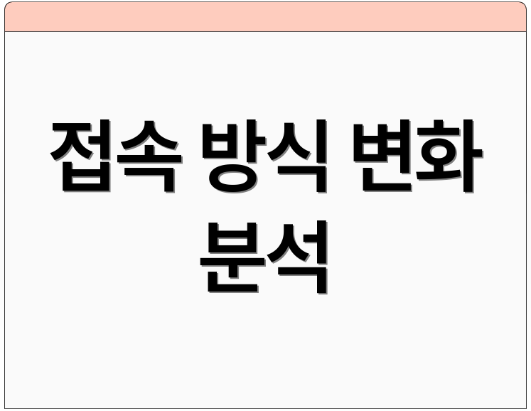 접속 방식 변화 분석