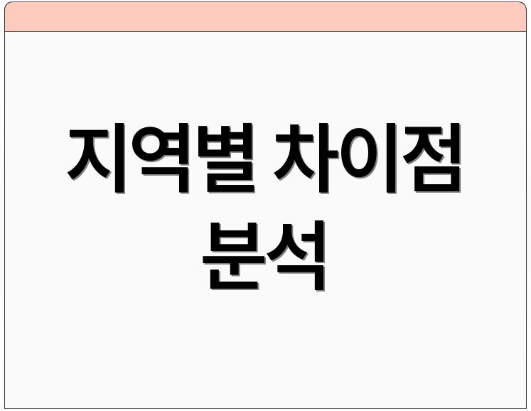 지역별 차이점 분석