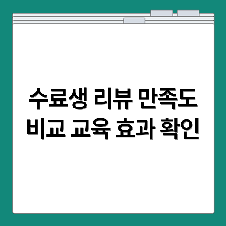 경비교육기관 수료생 후기 확인과 수강 만족도 평가 결과 비교