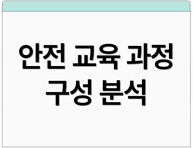 안전 교육 과정 구성 분석