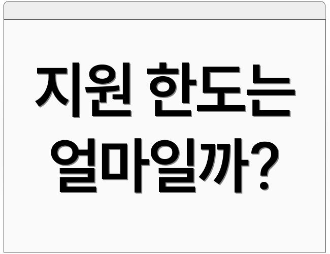 지원 한도는 얼마일까?