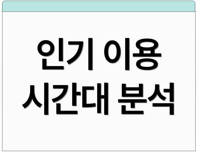 인기 이용 시간대 분석