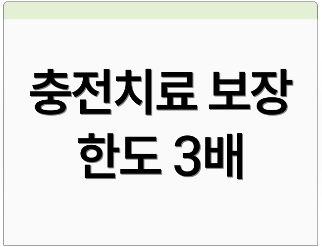 충전치료 보장 한도 3배