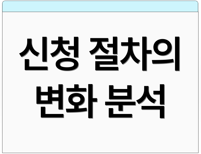 신청 절차의 변화 분석