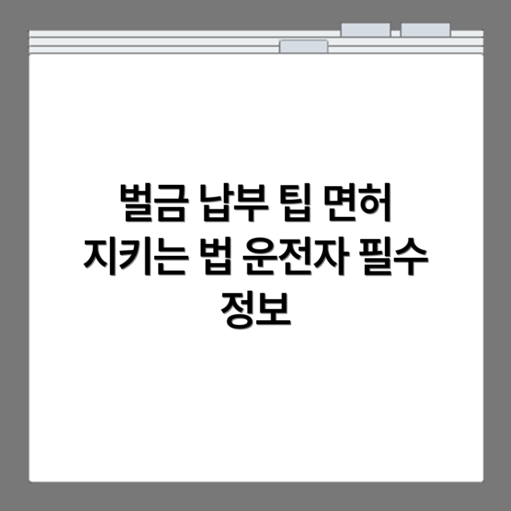 버스 운전자 벌금 납부 절차와 면허 정지 예방 방법 확인