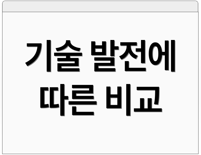 기술 발전에 따른 비교