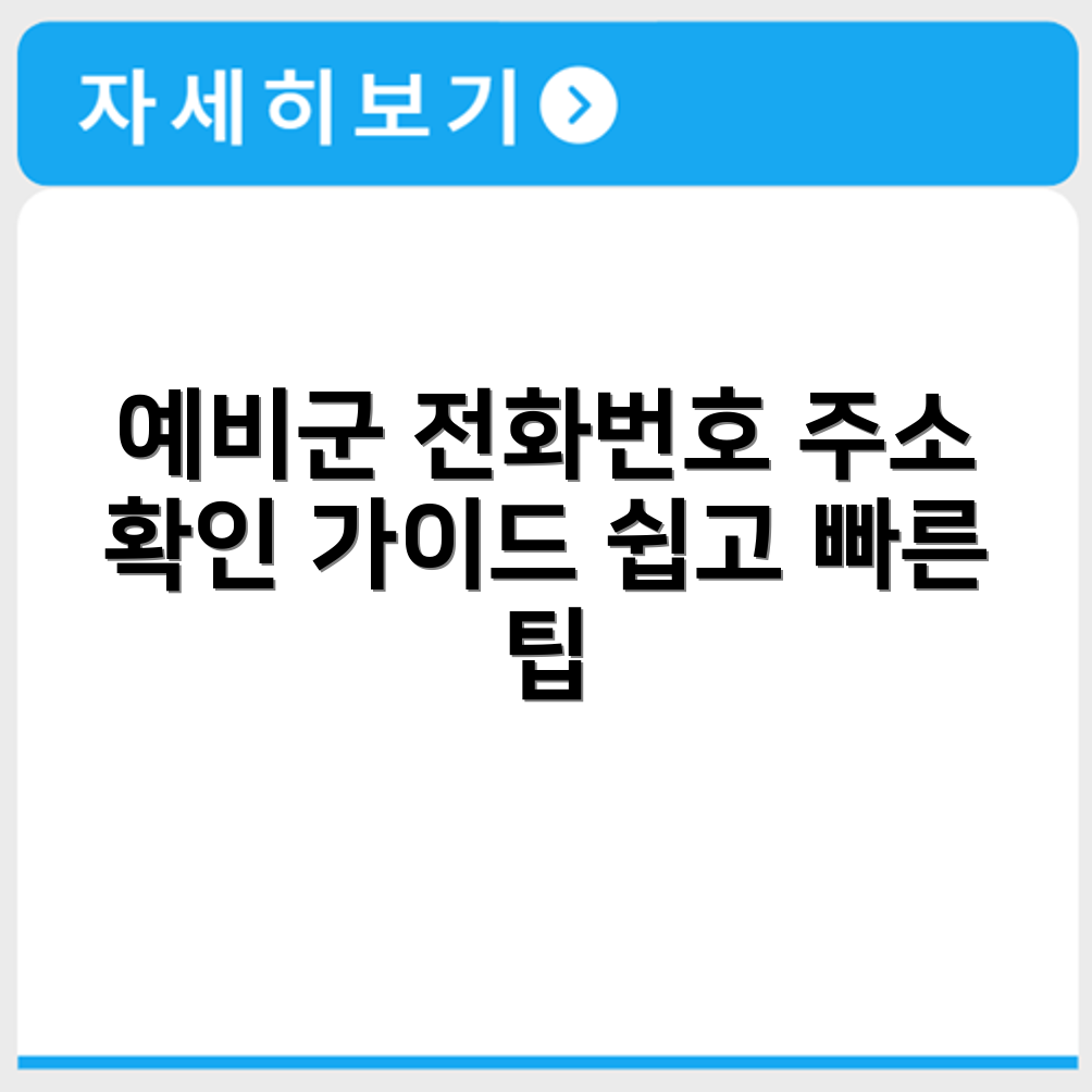 경상남도 예비군 대대 전화번호 연락처 및 주소 확인 방법