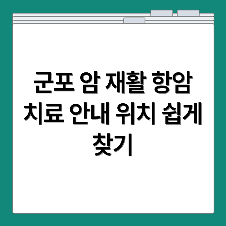 군포 암요양병원 항암 재활 중심 진료과목 및 위치 확인