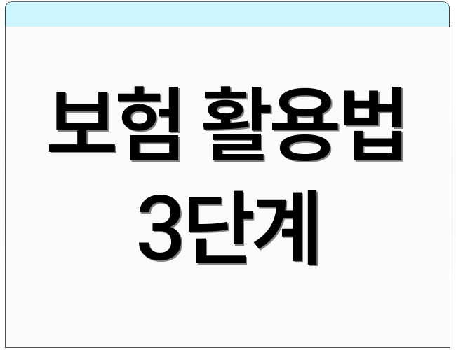 보험 활용법 3단계