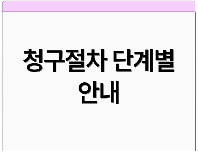 청구절차 단계별 안내