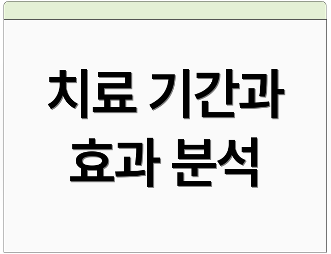 치료 기간과 효과 분석