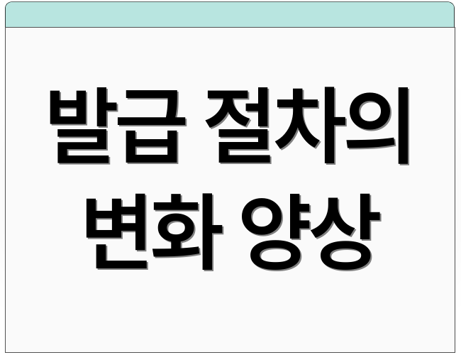발급 절차의 변화 양상