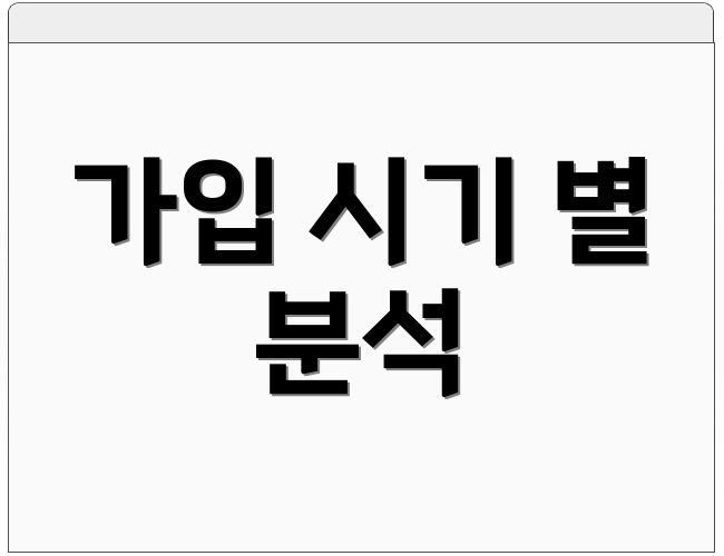 가입 시기 별 분석