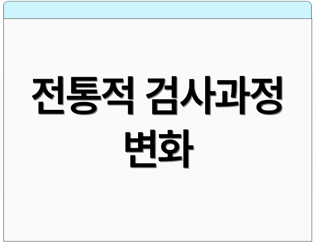 전통적 검사과정 변화