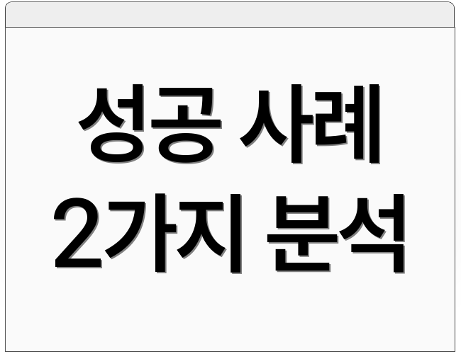 성공 사례 2가지 분석