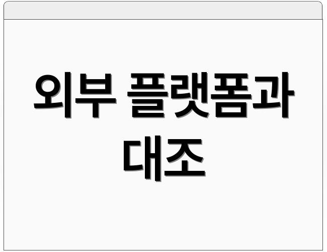 외부 플랫폼과 대조