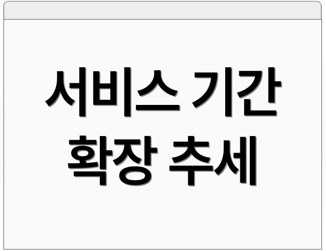 서비스 기간 확장 추세