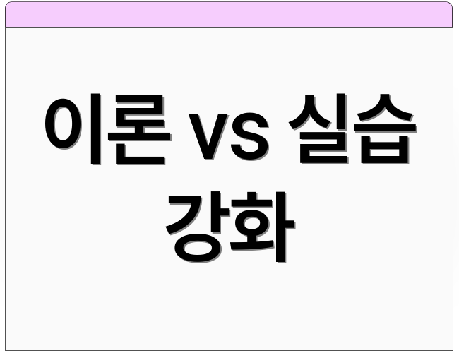 이론 vs 실습 강화