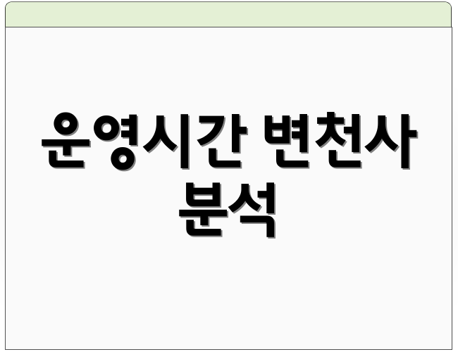 운영시간 변천사 분석