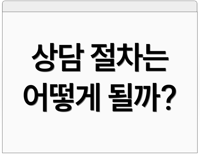 상담 절차는 어떻게 될까?