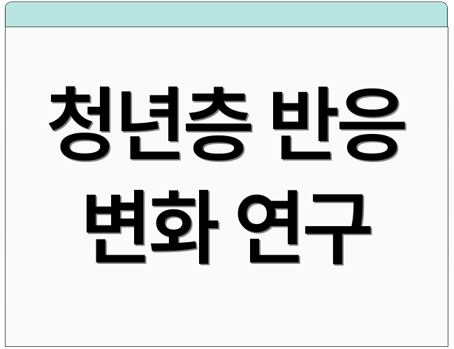 청년층 반응 변화 연구