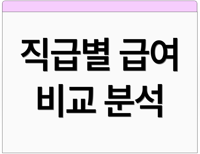 직급별 급여 비교 분석