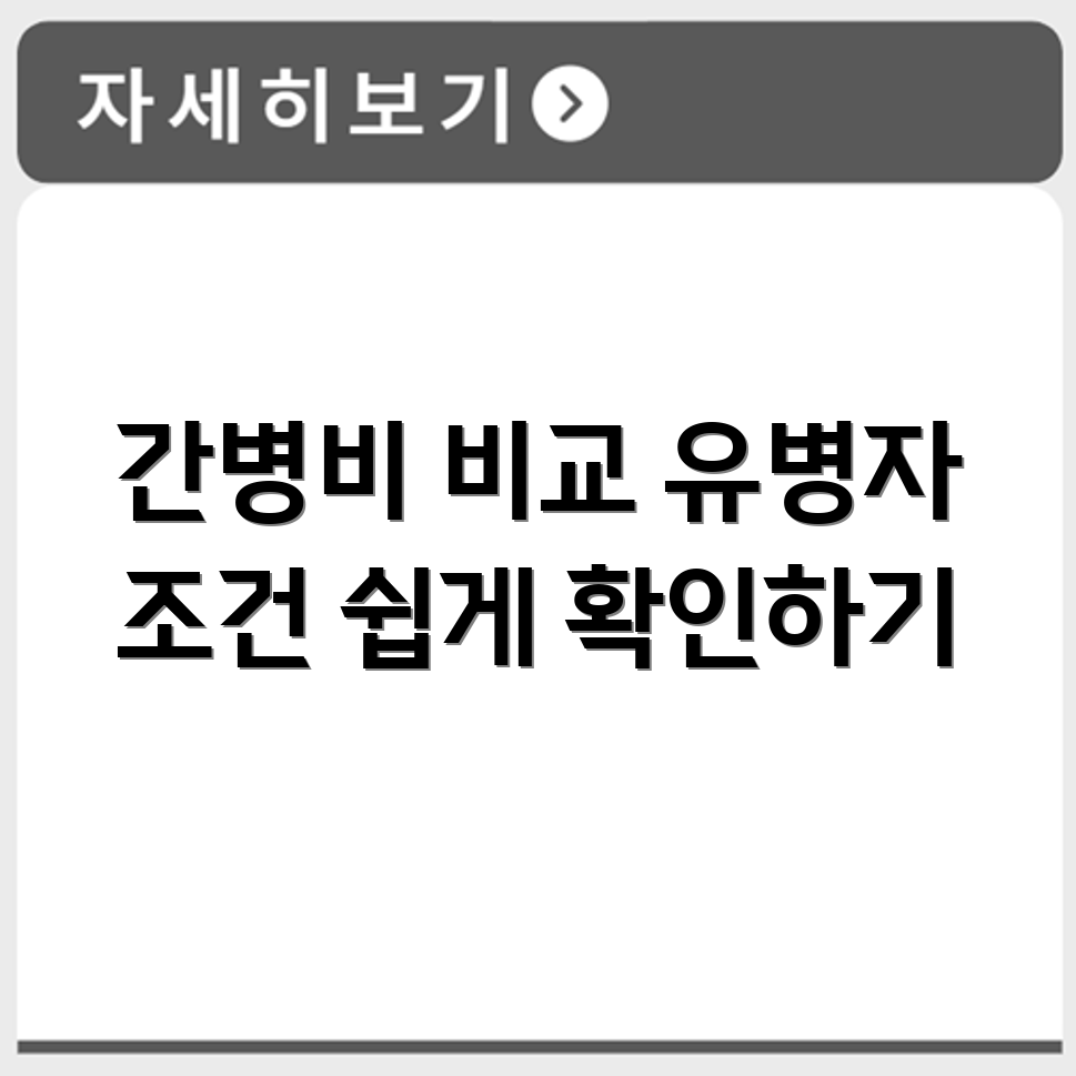 간병비 보험 견적 비교 및 유병자 조건 확인 방법