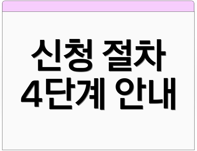 신청 절차 4단계 안내