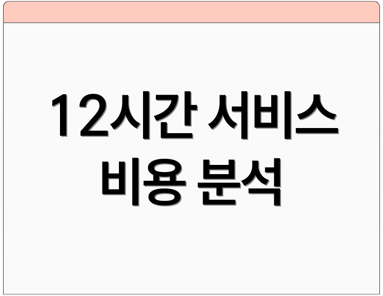 12시간 서비스 비용 분석