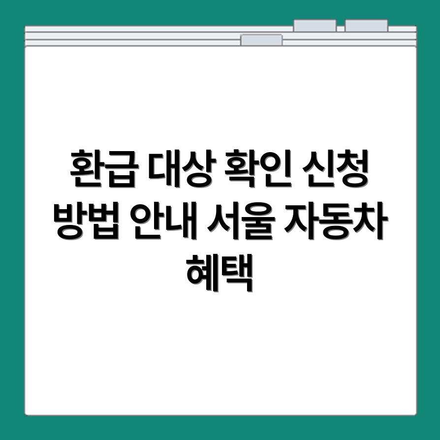 서울 자동차 채권 환급 대상자 기준과 신청 방법 확인