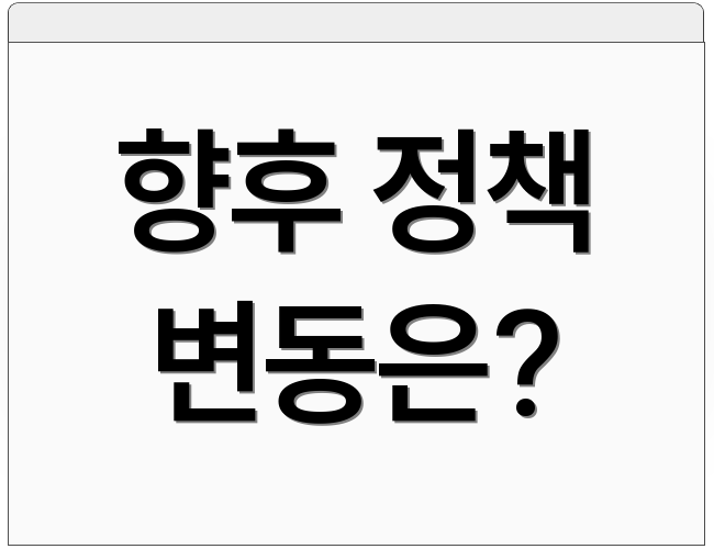 향후 정책 변동은?