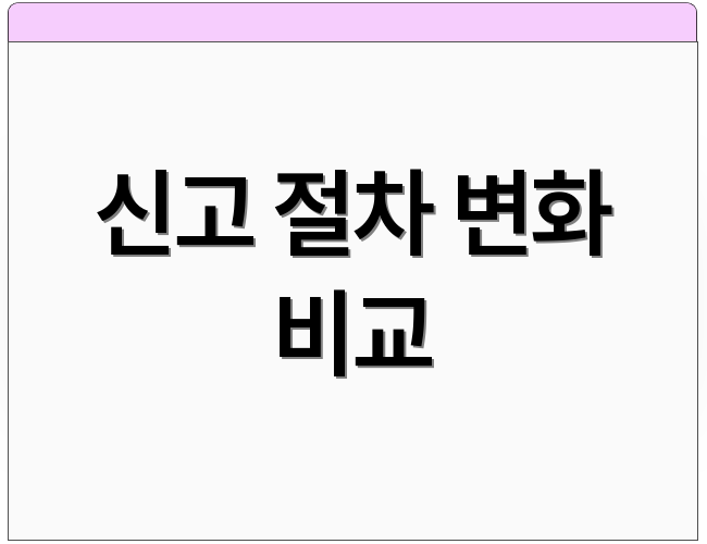 신고 절차 변화 비교