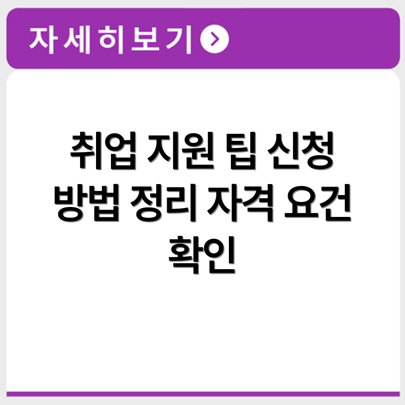 국민취업지원제도 신청 절차와 자격 요건