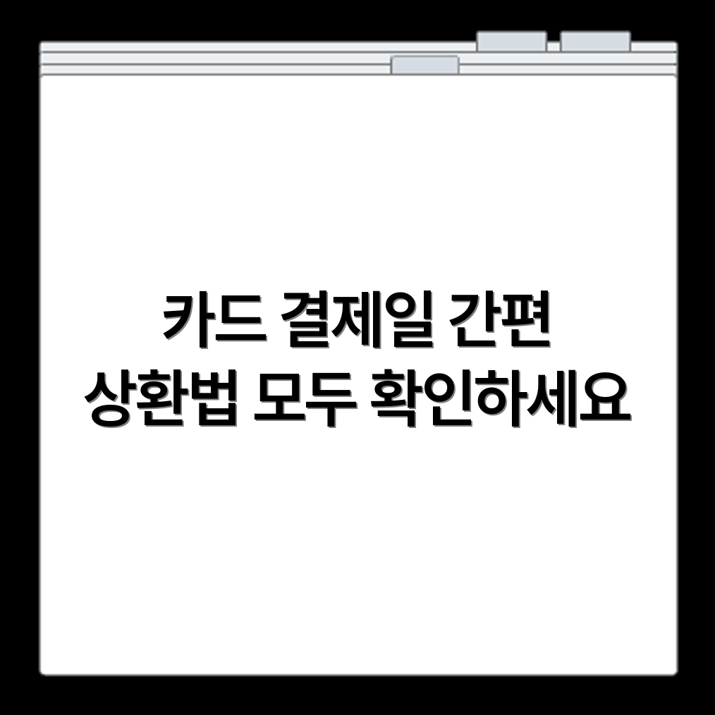 국민카드 현금 서비스 결제일 확인과 상환 절차 구성 방식