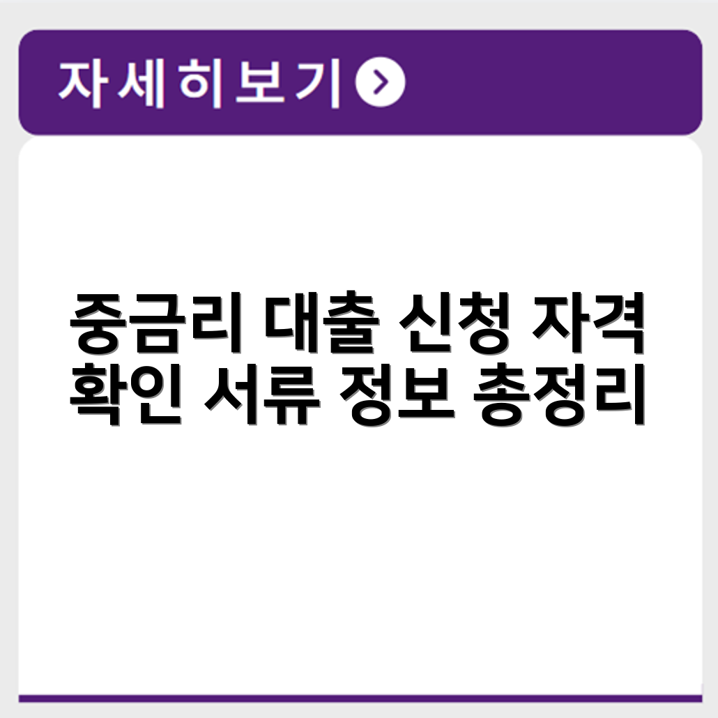키위뱅크 중금리대출 신청 대상과 서류 정보