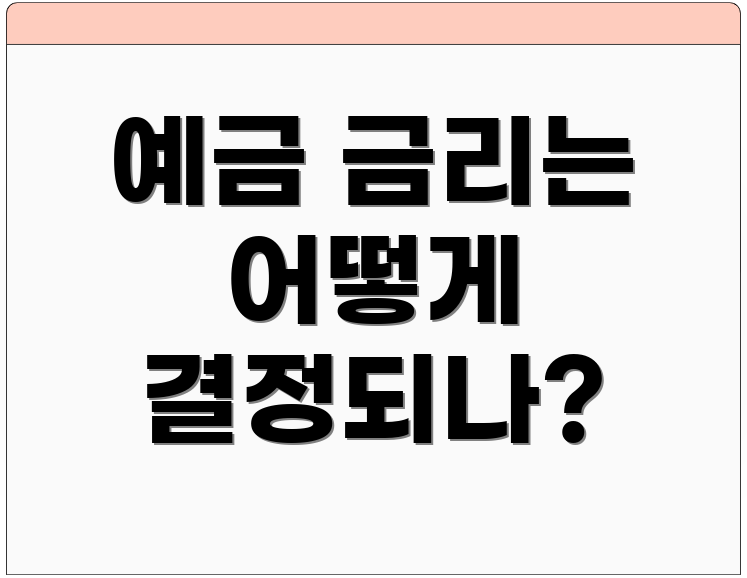 예금 금리는 어떻게 결정되나?